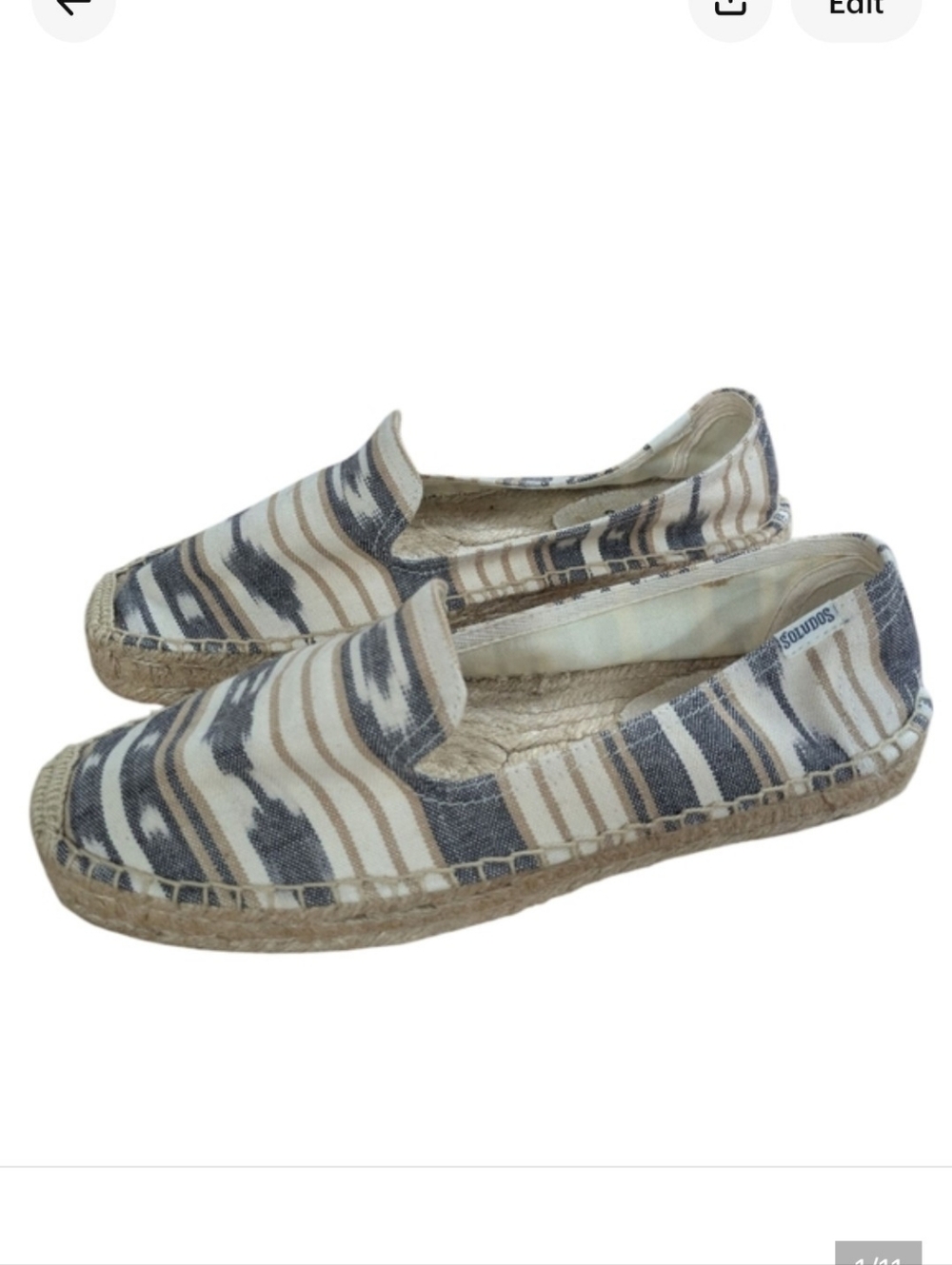 Soludos Southwest Espadrille Flats Size 9